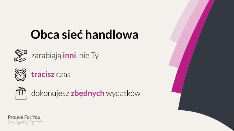 Slajd 3 Obca sieć handlowa. Zarabiają inni, nie Ty, tracisz czas, dokonujesz zbędnych wydatków.